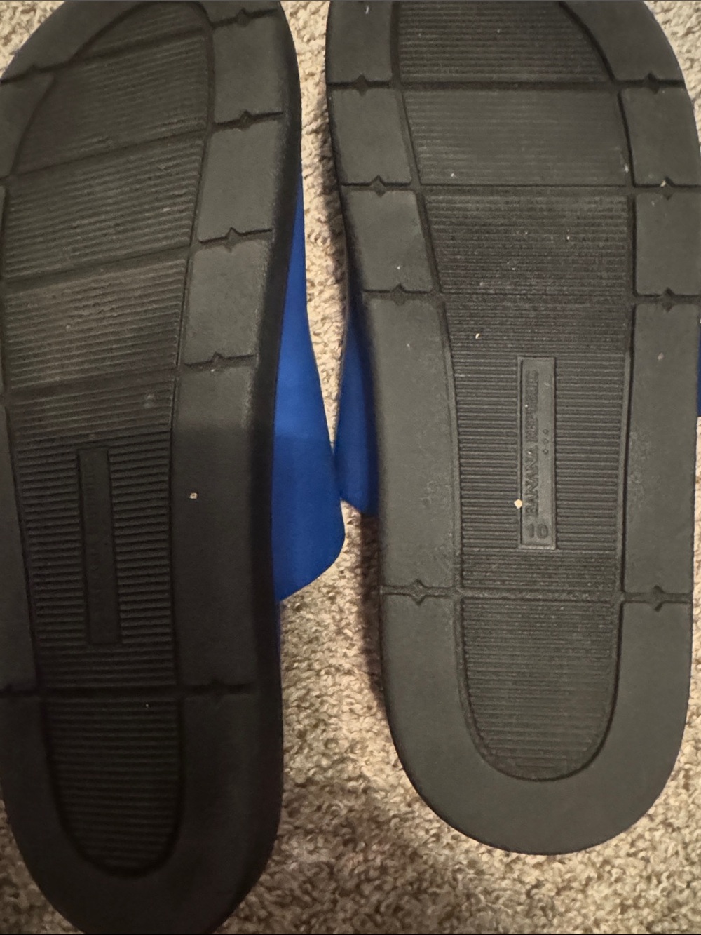 Banana Republic Royal Blue Double Buckle Slide Sandals - Picture 2 of 3